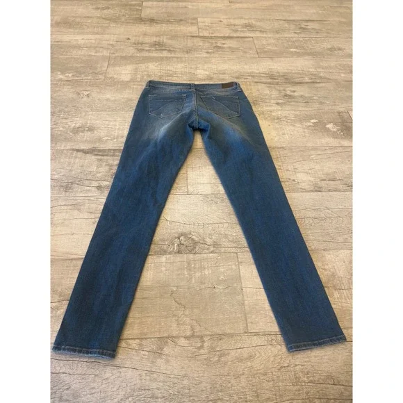 Dear John Joyrich Comfort Skinny Jeans Blue Distressed Patch Denim Womens - Picture 4 of 12